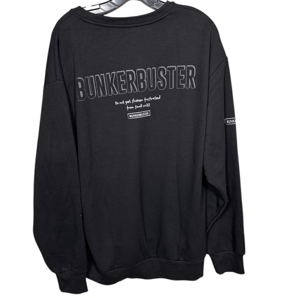 NEW- NWT BKBT Bunker Buster Black Graphic Sweatshirt Size 105 (L/XL Fit) - Picture 4 of 5